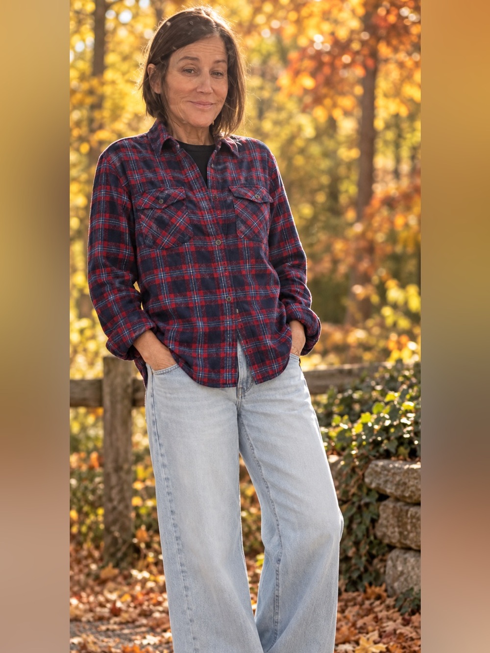Abercrombie & Fitch Muscle Plaid Flannel Shirt Women’s Medium